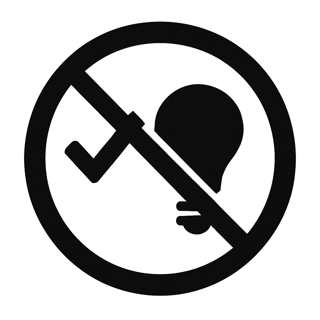 Piktogramm 1 – Keine Lösungen